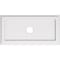 Ekena Millwork Rectangle Architectural Grade PVC Ceiling Medallion, 28"W x 14"H x 3"ID x 9 3/4"C x 1"P, One-Piece CMP28X14RE-03000 - alternate 1